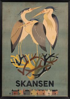 Framed "Skansen" Travel Poster