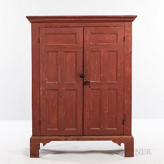 Country Red-painted Cupboard