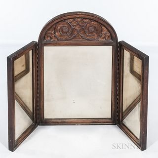 Mirror in Tri-Fold Wood Case