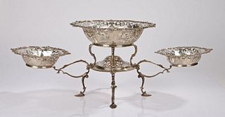 Edward VII silver table centrepiece, Sheffield 1904