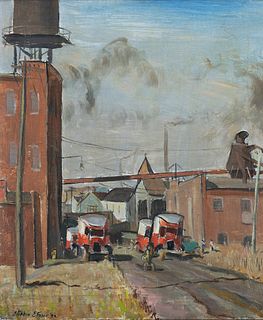 Stephen Morgan Etnier, Am. 1903-1984, The Fleet, 1932, Oil on canvas, framed