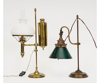 WELSBACH COMPANY BRASS DESK LAMP