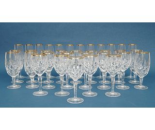 THIRTY-FOUR CRYSTAL GLASSES