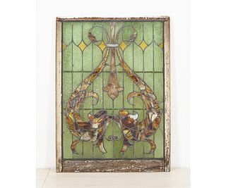 COLORFUL LEADED STAINED GLASS WINDOW