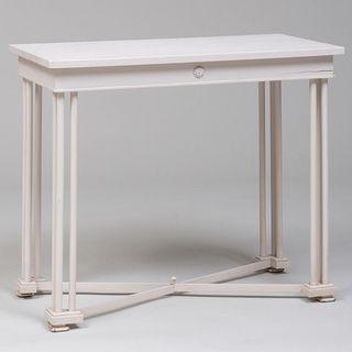 Modern Painted Plaster and Wood Hall Table, After a Design by Francis ElkinsÂ 
