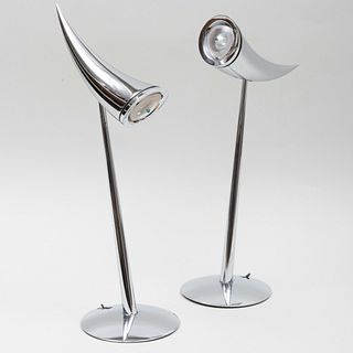 Pair of Philippe Starck for Flos Chrome 'Ara' Table Lamps