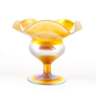 Tiffany Favrille Glass Floriform compote