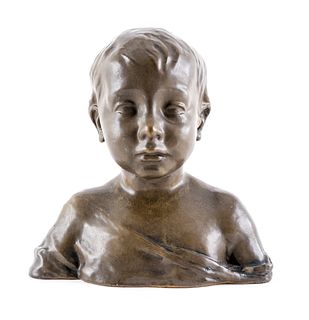 Rookwood Pottery Bust of Boy (1910)