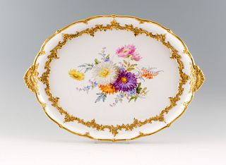 Meissen Hand Painted & Gilt Tray