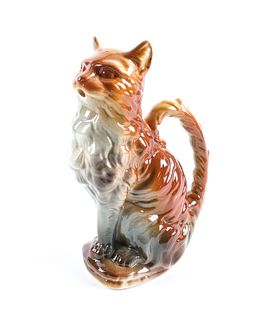 St. Clement French Majolica Cat Pitcher