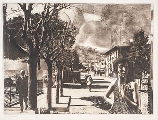David Bumbeck, "Via Toscana" Lithograph (1979)