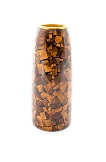 Midcentury Modern Turned Wood Vase
