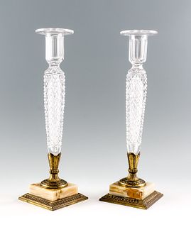 Pair of Pairpoint Candlesticks (Bronze)