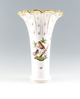 Herend Rothschild Bird Tall Vase