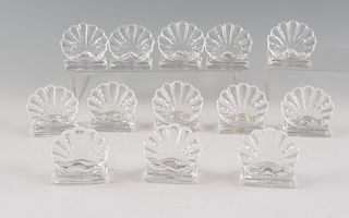 Baccarat French Crystal Shell Place Card Holders