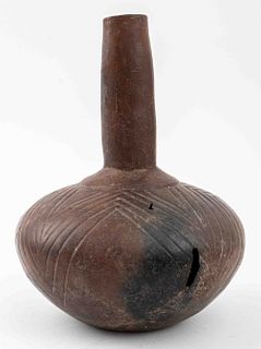 Native American Pottery Bottle Vase