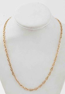 Italian 14K Yellow Gold Fancy Link Chain Necklace