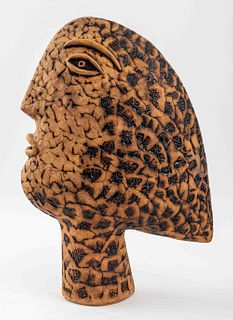 Louis Mendez "Profile Head" Ceramic Sculpture