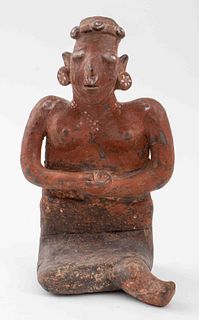 Pre-Columbian Nayarit Ceramic Female Figurine
