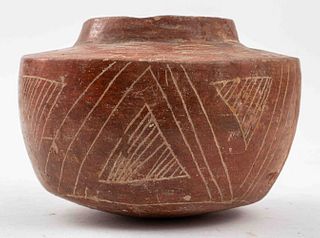 Pre-Columbian Incised Redware Bowl