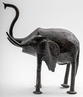 Bronze Stylized Elephant Sculpture