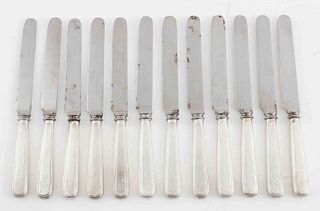 Tiffany & Co. Sterling Silver Butter Knives, 12