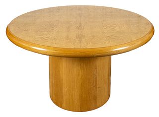 Pace Burl Wood Extendable Round Dining Table