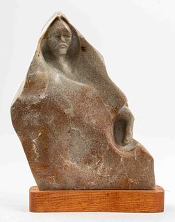 Signed Modern Contemporary Stone Carved Sculpture