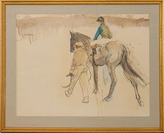Henry Koehler Jockey No. 3 Watercolor & Graphite