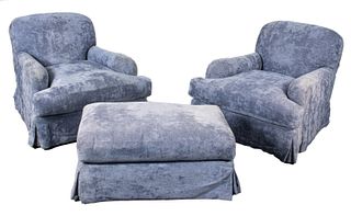 Upholstered Armchairs & Ottoman