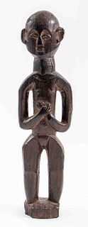 Chokwe Wooden Female Figure Statue