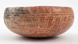 Pre-Columbian Incised Redware Bowl