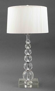 Modern Lucite Stacked Sphere Table Lamp