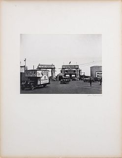 John Gutmann "Auto Ferries" Gelatin Silver Print