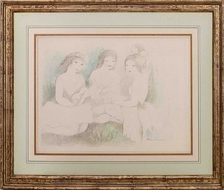 Marie Laurencin Lithograph of Three Women