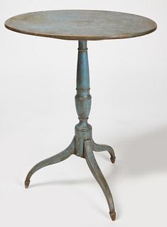 Spade Foot Painted Candlestand