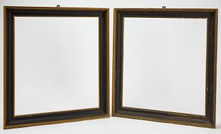 Pair of Early Painted Portrait Frames