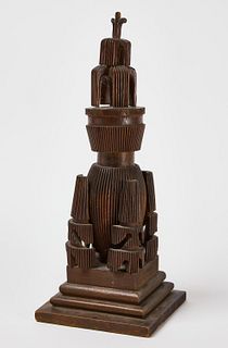 Wooden Carved Whimsy Tower