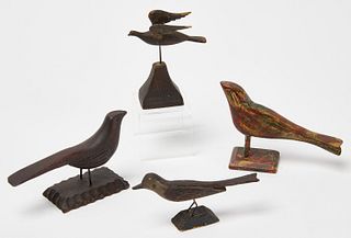 Group of Carved Birds