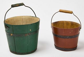 Two Painted Shaker Buckets