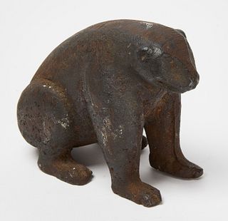 Folk Art Cast Iron Bear