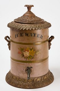 Painted Tole Ice Water Cooler