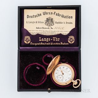 A. Lange & Sohne 14kt Gold Hunter-case Watch