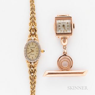 Two 14kt Gold Swiss Watches