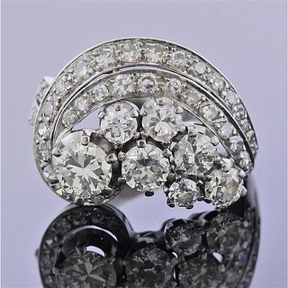 Retro 1940s Platinum Diamond Ring