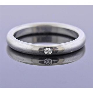 Tiffany &amp; Co Peretti Platinum Diamond Wedding Band Ring