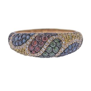 LeVian Le Vian 14k Gold Multicolor Diamond Ring