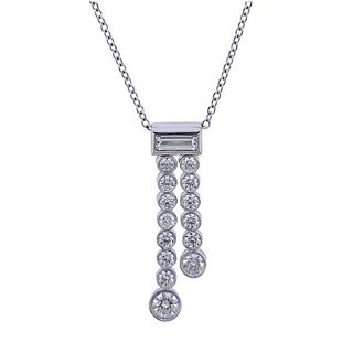 Tiffany &amp; Co Jazz Platinum Diamond Pendant Necklace