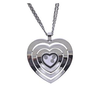 Chopard Happy Hearts 18k Gold Diamond Pendant Necklace