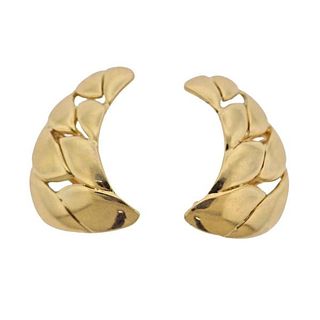18k Gold Wing Motif Earrings